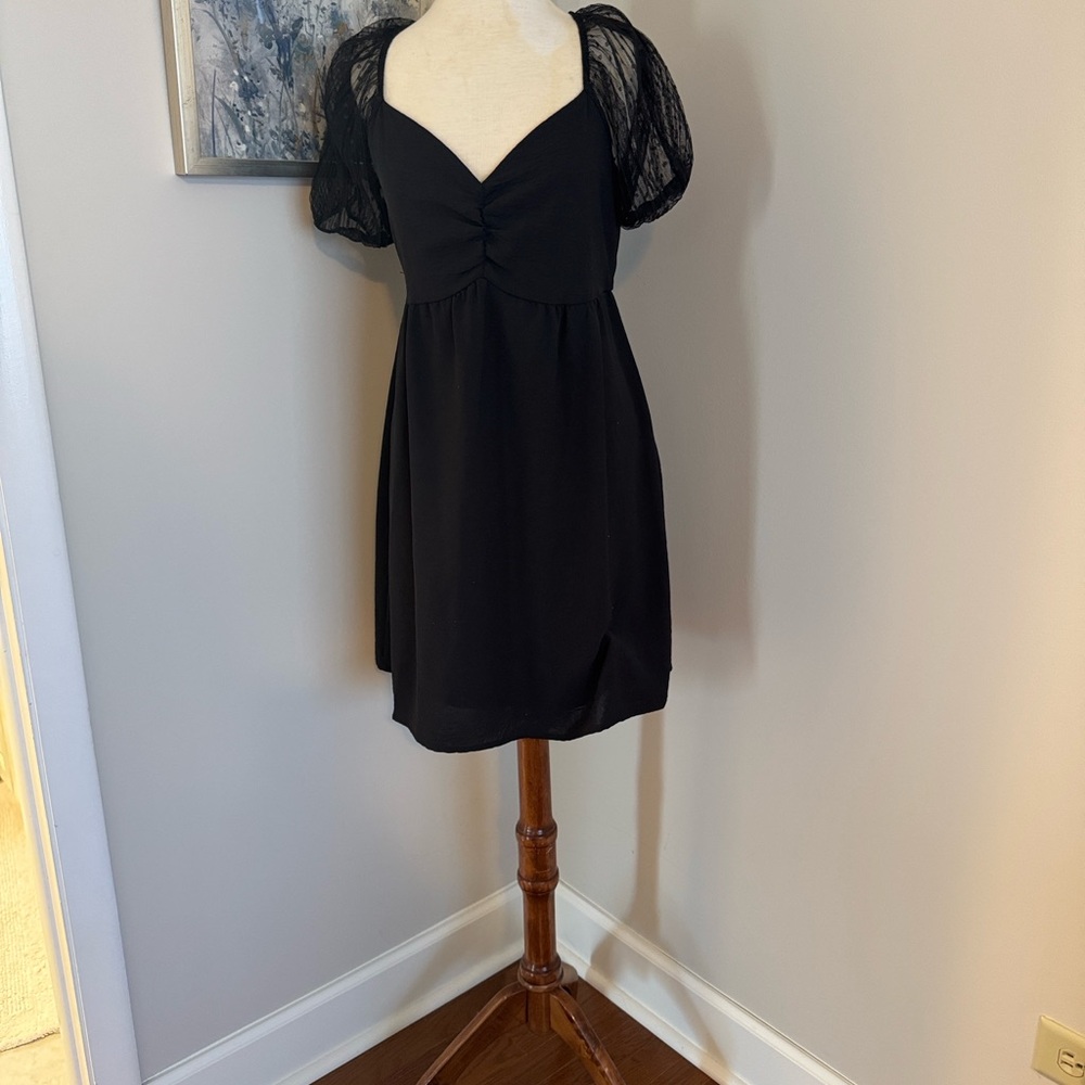 Altar'd State Black Dress with Sheer Details